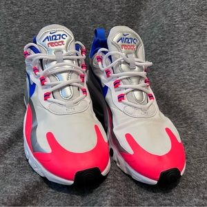 Nike Air Max 270 React 'Knicks' Running Shoes CW3094-100 Womens Size 8
